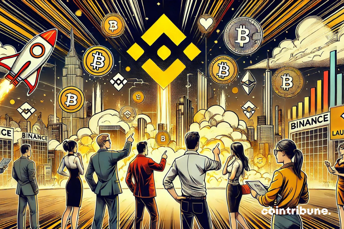 Des utilisateurs de la plateforme Binance Launchpad