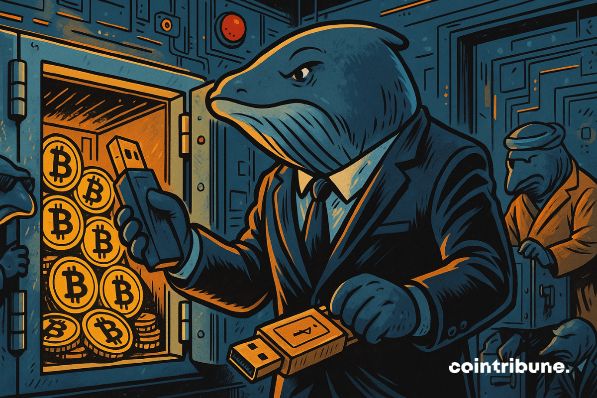 Les baleines accaparent le Bitcoin et le stockent dans une salle des coffres.
