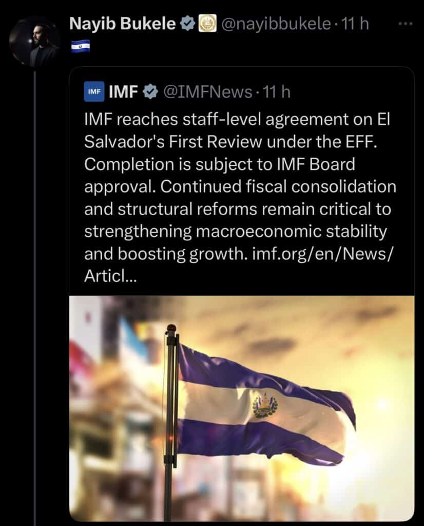 Mais un silence intrigue. Après la publication du rapport du FMI qui dit que les avoirs en bitcoin du Salvador restent inchangés, Nayib Bukele s’est fendu d’un tweet énigmatique, sans commentaire sur le fond.