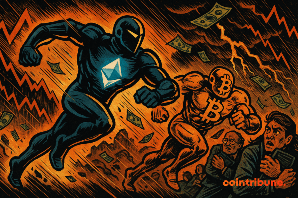 El superhéroe de Ethereum supera a Bitcoin en una tormenta financiera caótica.