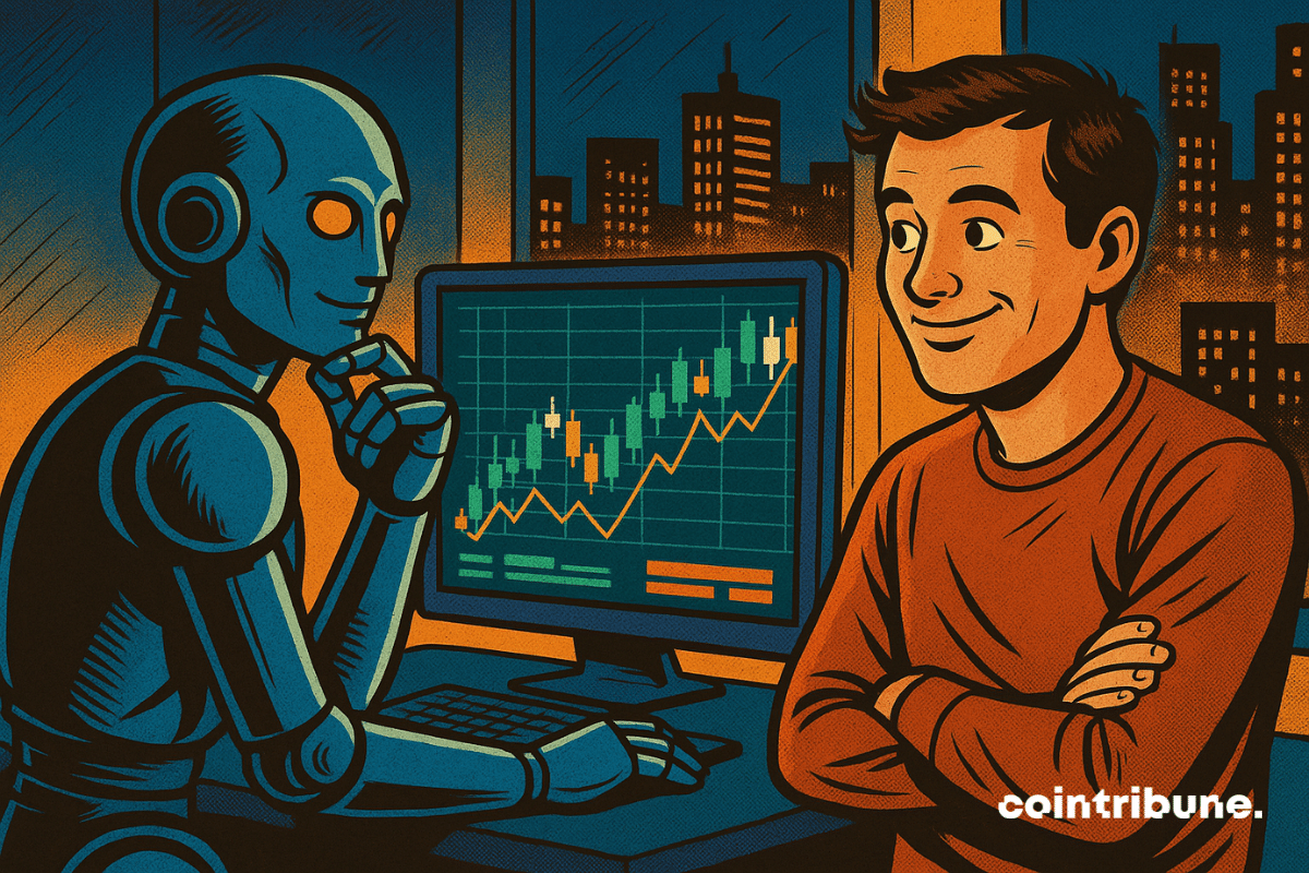une intelligence artificielle qui apprend le trading automatisé à un homme